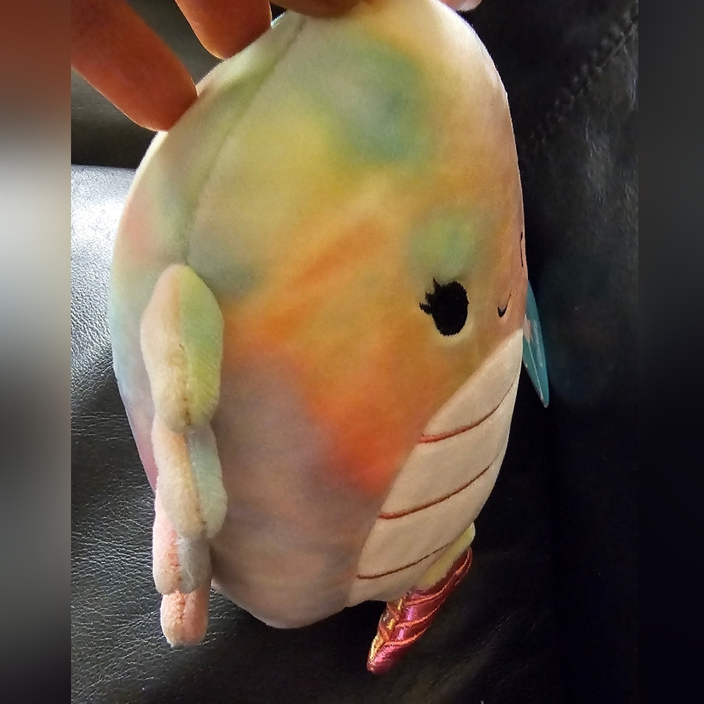 Squishmallow Candis the Shrimp Colorful Tie Dye Plush 5 Inch Toy New With Tags - Picture 10 of 11